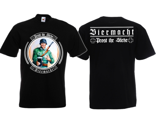 Frauen T-Shirt - Biermacht - Prost ihr Säcke - schwarz Frauen T-Shirt - Biermacht - Prost ihr Säcke - schwarz