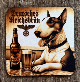 Getränkeuntersetzer - Reichsbräu - Bullterrier