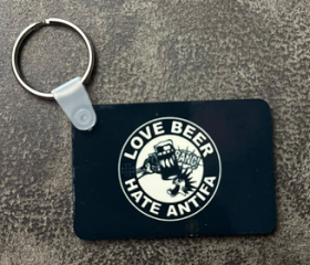 Schlüsselanhänger - KM - Love Beer Hate Antifa
